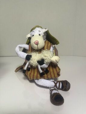 Vintage (2005) DaySpring Eli Lamb Shepherd White and Brown - Soft stuffie